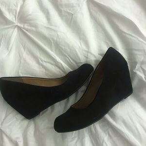 Black Suede Wedges